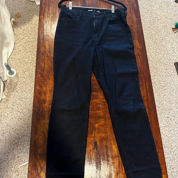 Old Navy high rise straight black jeans size 12 - Picture 2 of 3